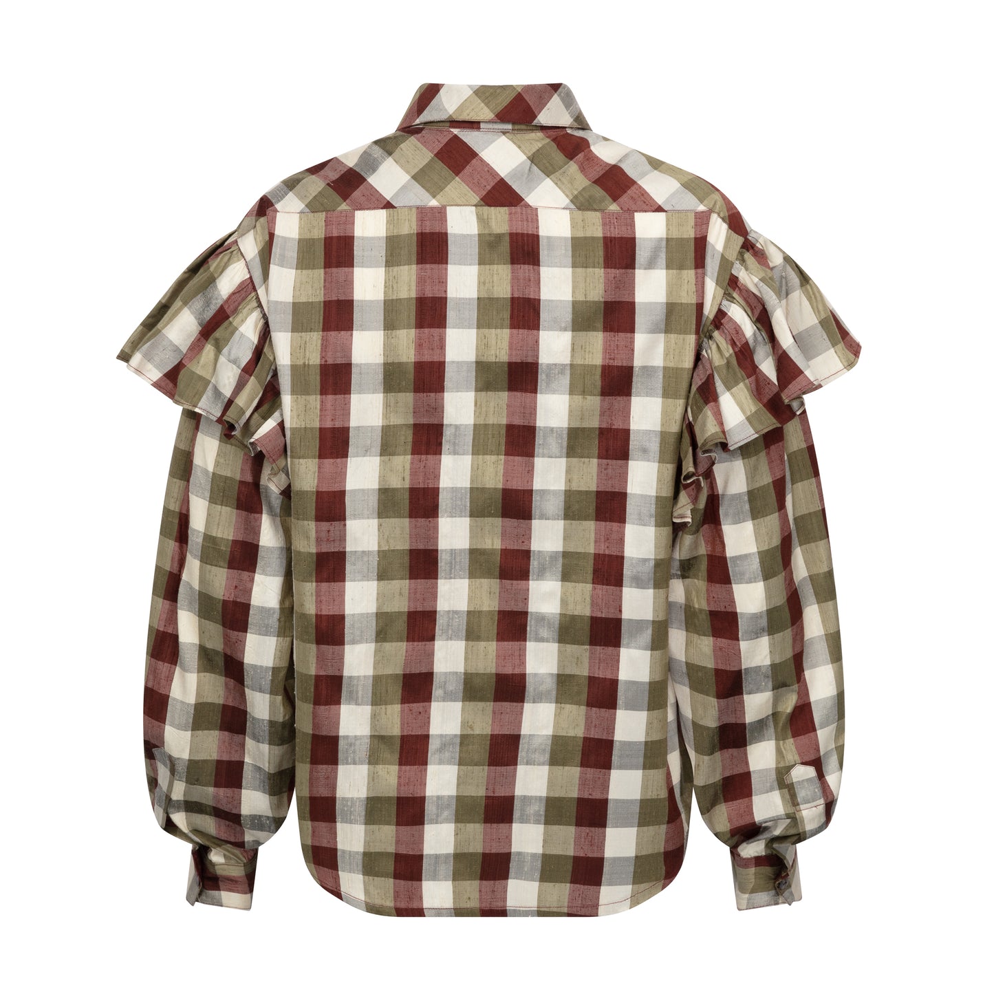 Anūrmi Shirt: Khaki Check House of Bilimoria