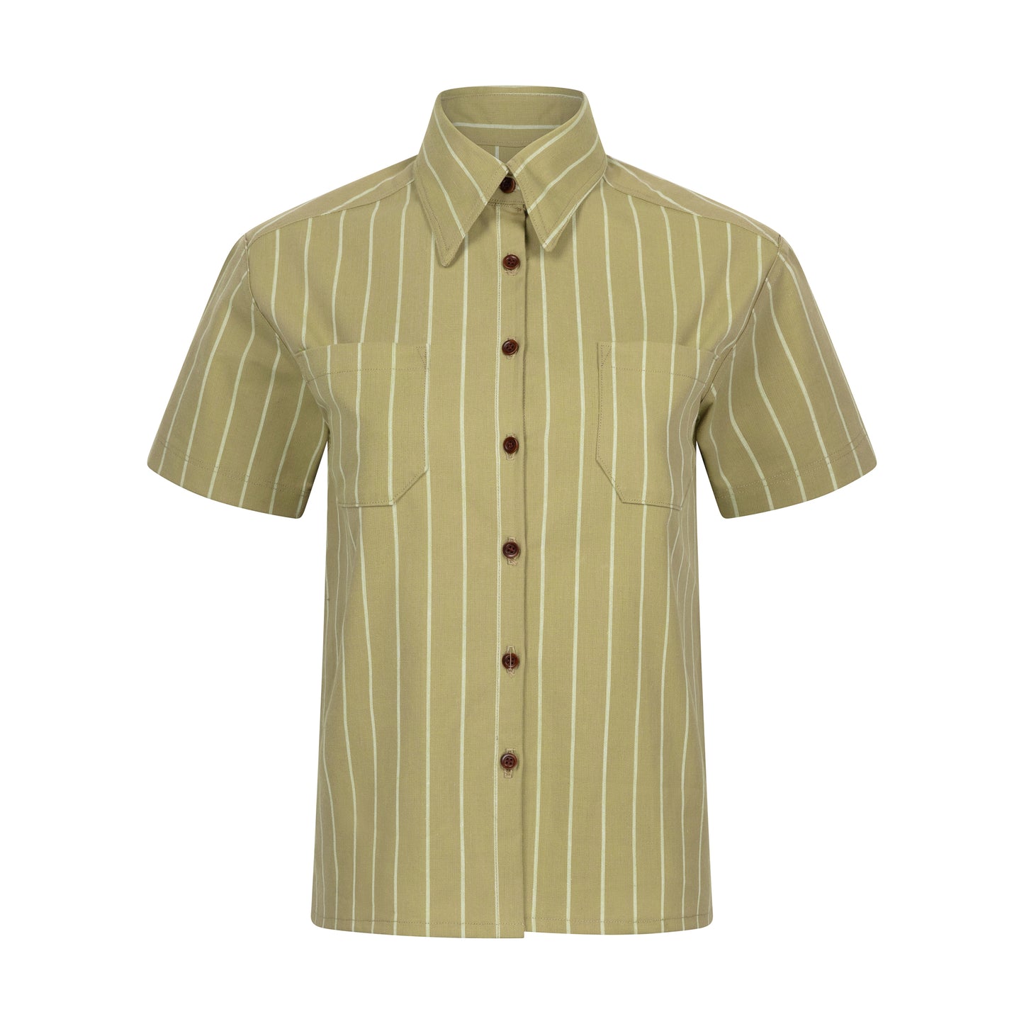 Boxy Shirt: Striped Cotton Canvas House of Bilimoria