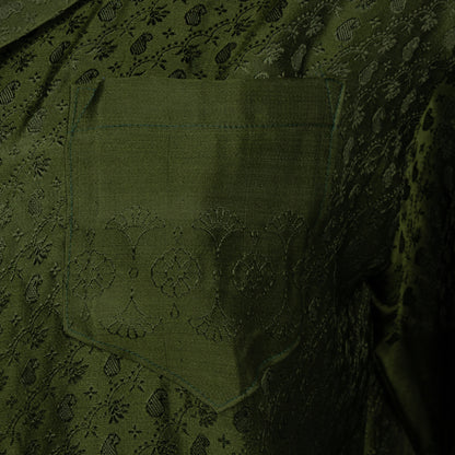 Archway Shirt: Bottle Green Saree House of Bilimoria