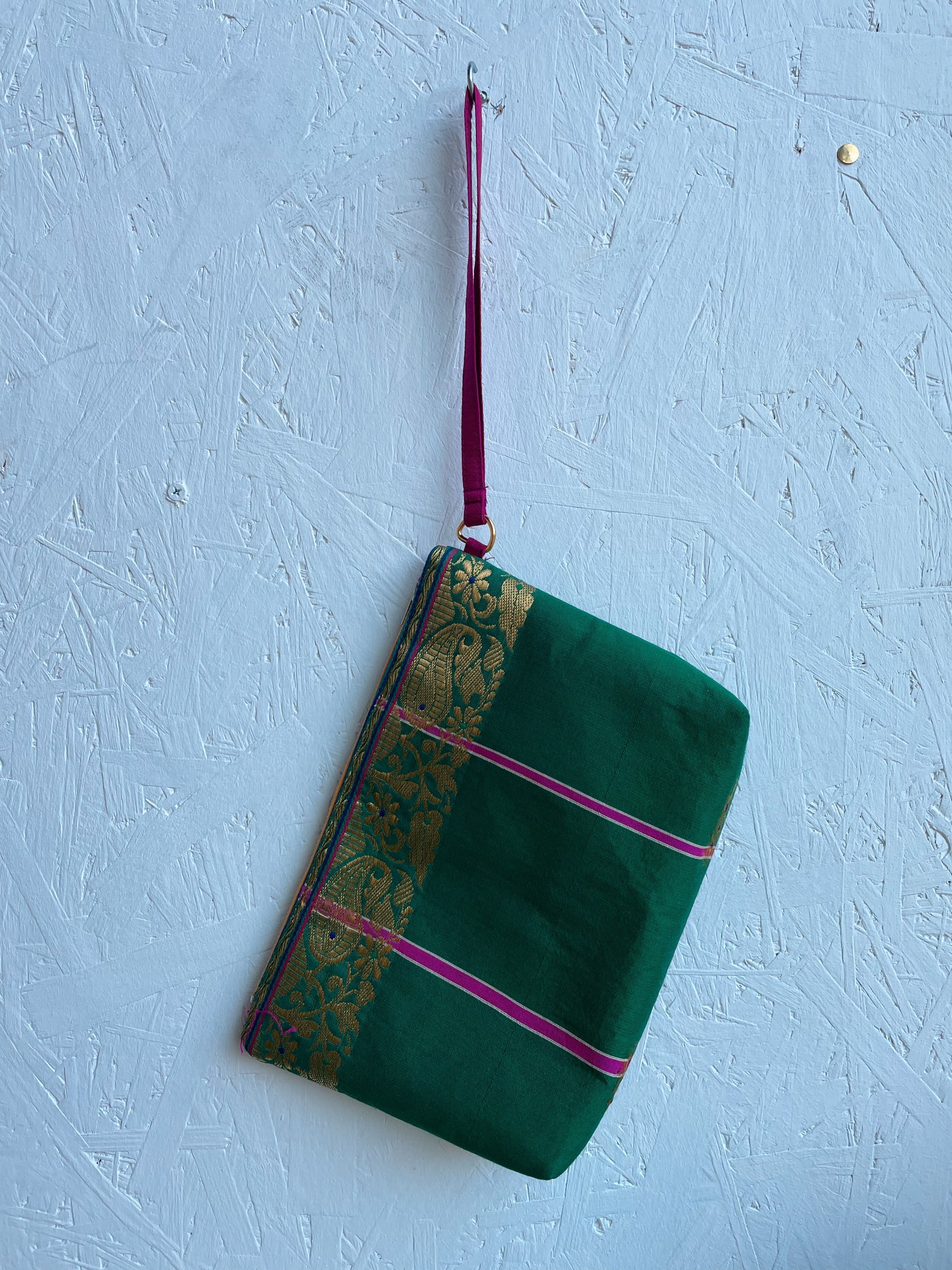 Pink and Green Clutch Bag - House of Bilimoria