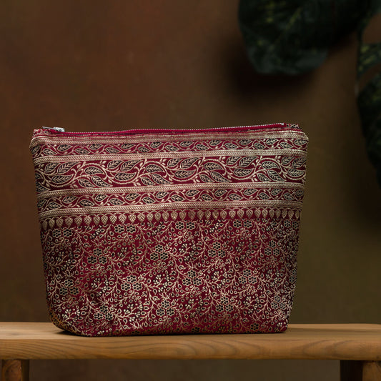 Upcycled Brocade Sari Pouch House of Bilimoria
